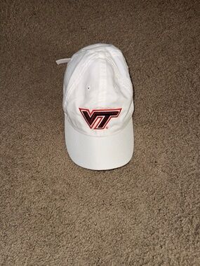 Nike White Baseball Cap with Maroon Accents